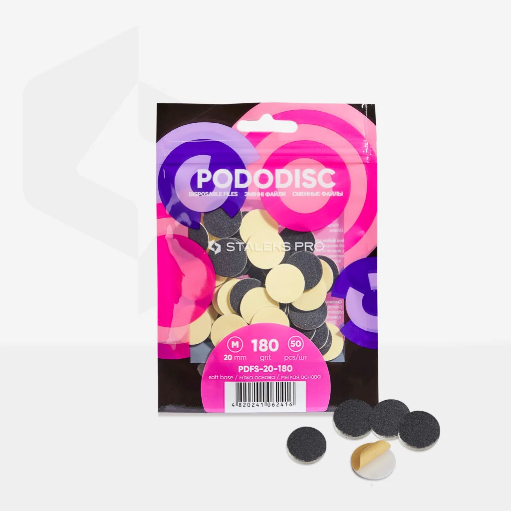 Pure Staleks podo Medium 20mm Silicone Carbide PADDED Refills - 50 pack Eco-Friendly