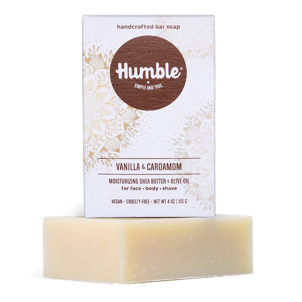 Functional Humble Bar Soap Vanilla and Cardoamom Moisturizing Shea Butter and Olive Oil for Face Body Shave 4Oz 113g Trusted