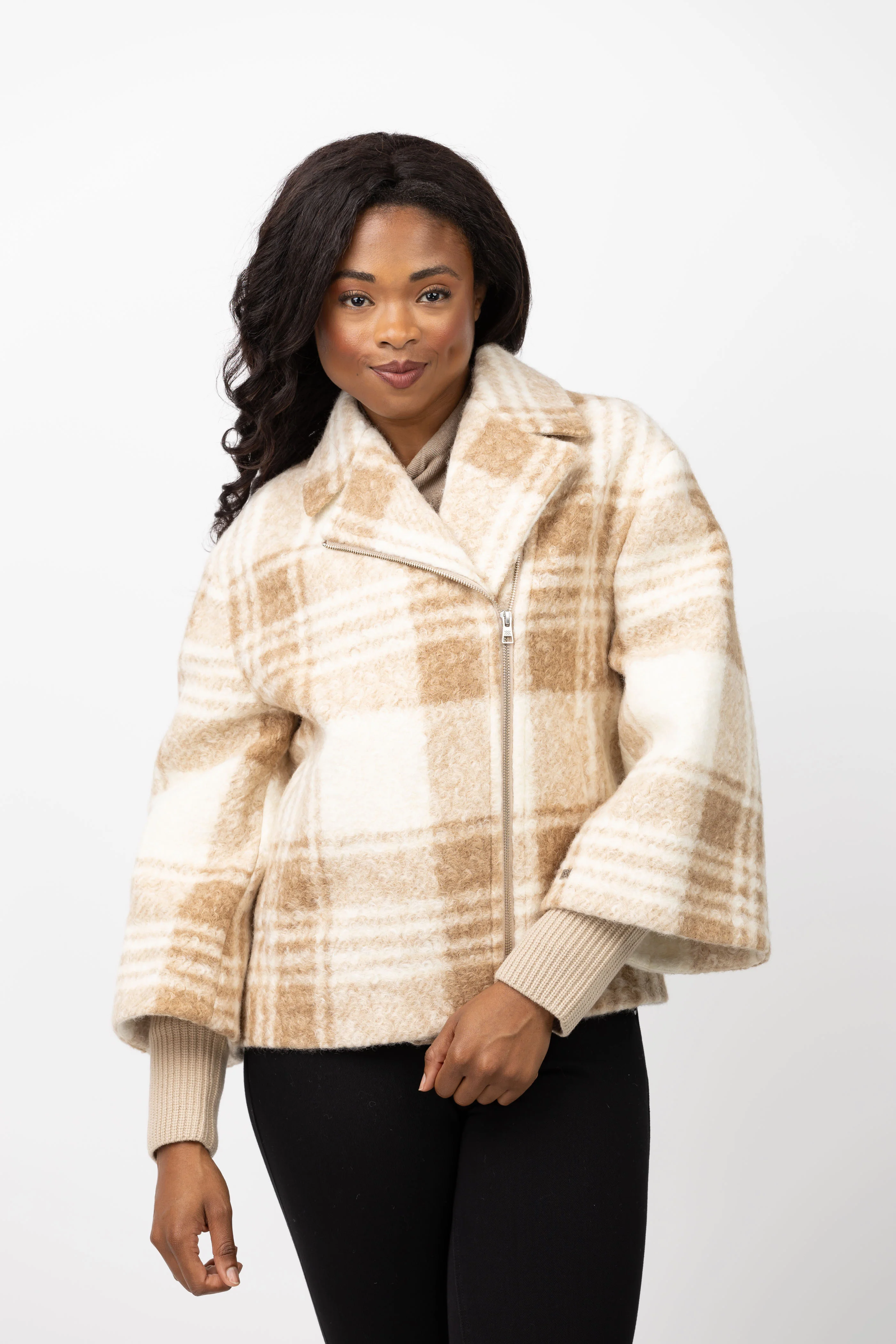 Exceptional Soia Kyo Pauline Plaid Jacket in Hush Convenient