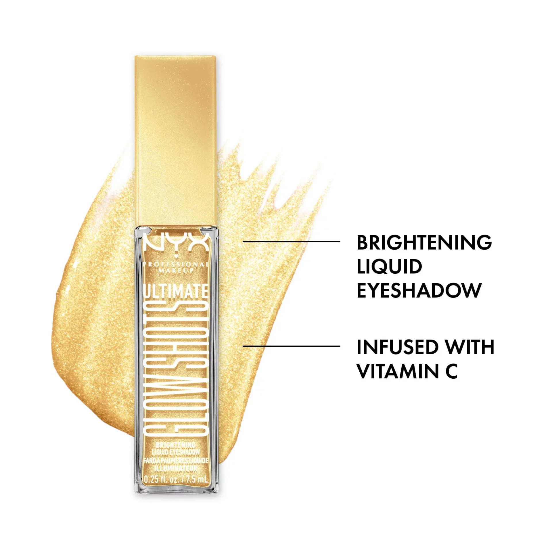 Clean NYX PROFESSIONAL MAKEUP Glow Shots Liquid Eyeshadow LEMON SLAYED Refined
