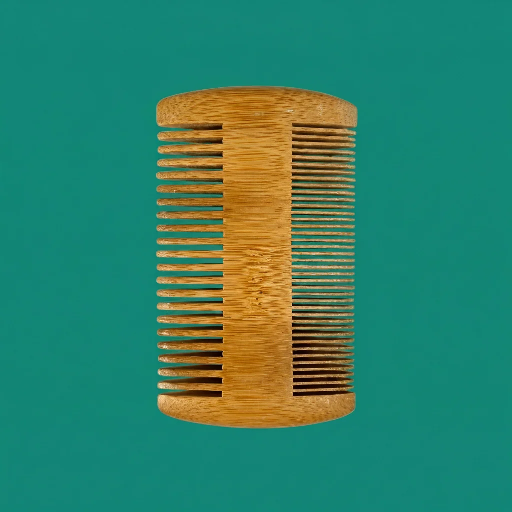 Fine Bamboo Beard Comb Double-Sided Carefully Designed