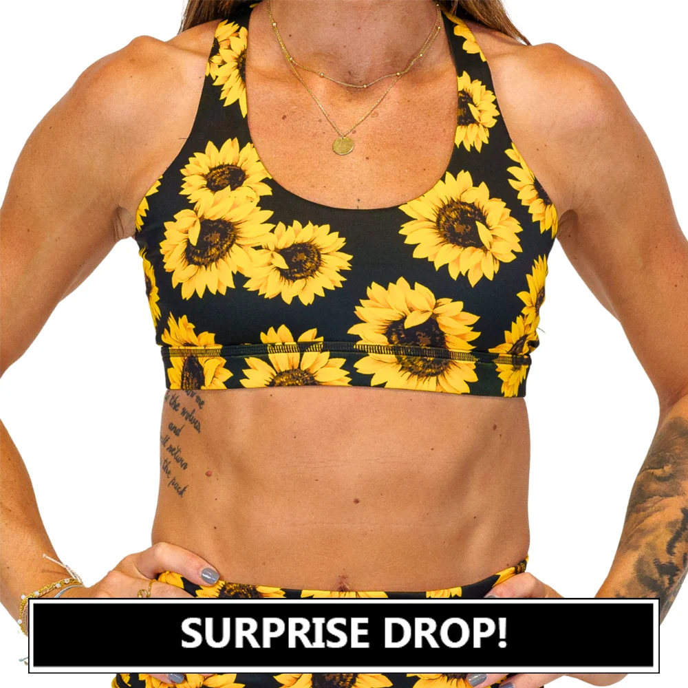 Lightweight Constantly Varied Gear Butterfly Back Bra - Sunflower High-Grade