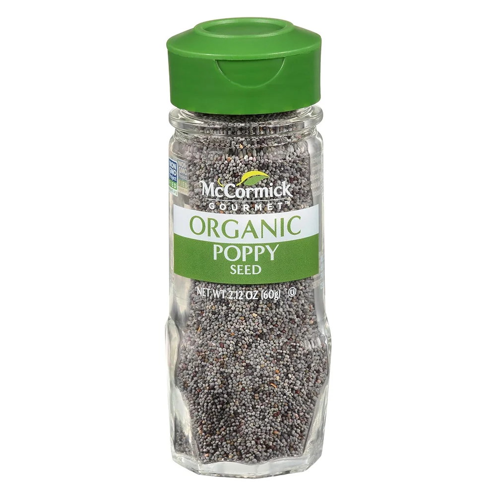 Long-Lasting McCormick Organic Poppy Seeds Spice Jar 2.12Oz 60g Specialty