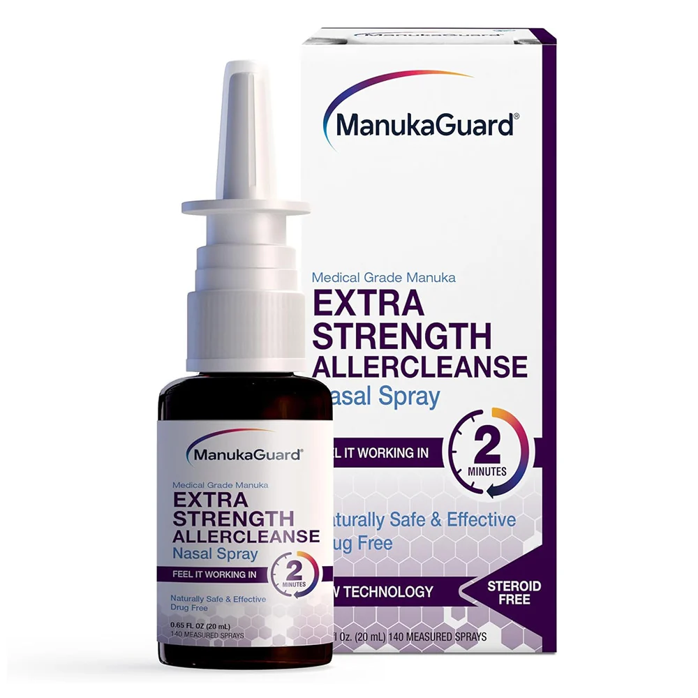 Classic Manuka Guard Extra Strength Allercleanse Nasal Cleanser Spray 0.65 Oz Long-Lasting