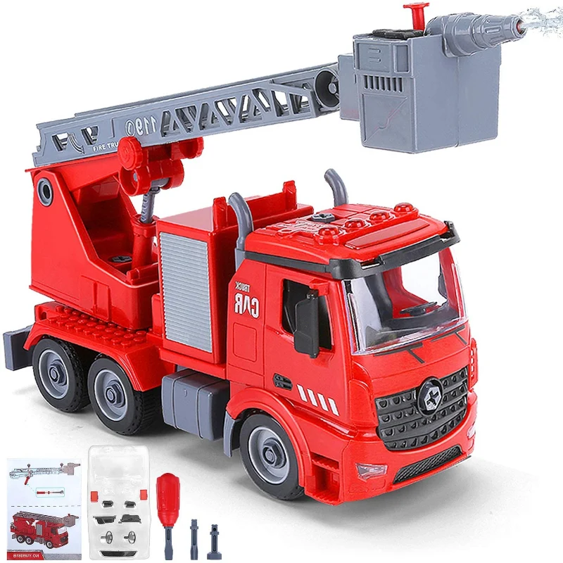 Easy-to-Use istic Kids DIY Fire Engine Truck Toy Smooth