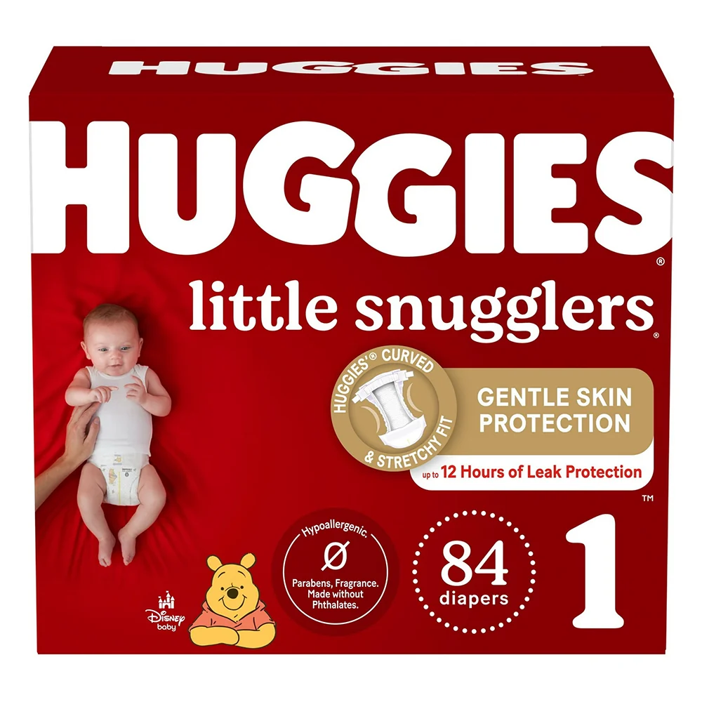 High-End Huggies Little Snugglers Diapers Size 1 Gentle Hypoallergenic Protection for Newborn Skin 84Ea Optimized