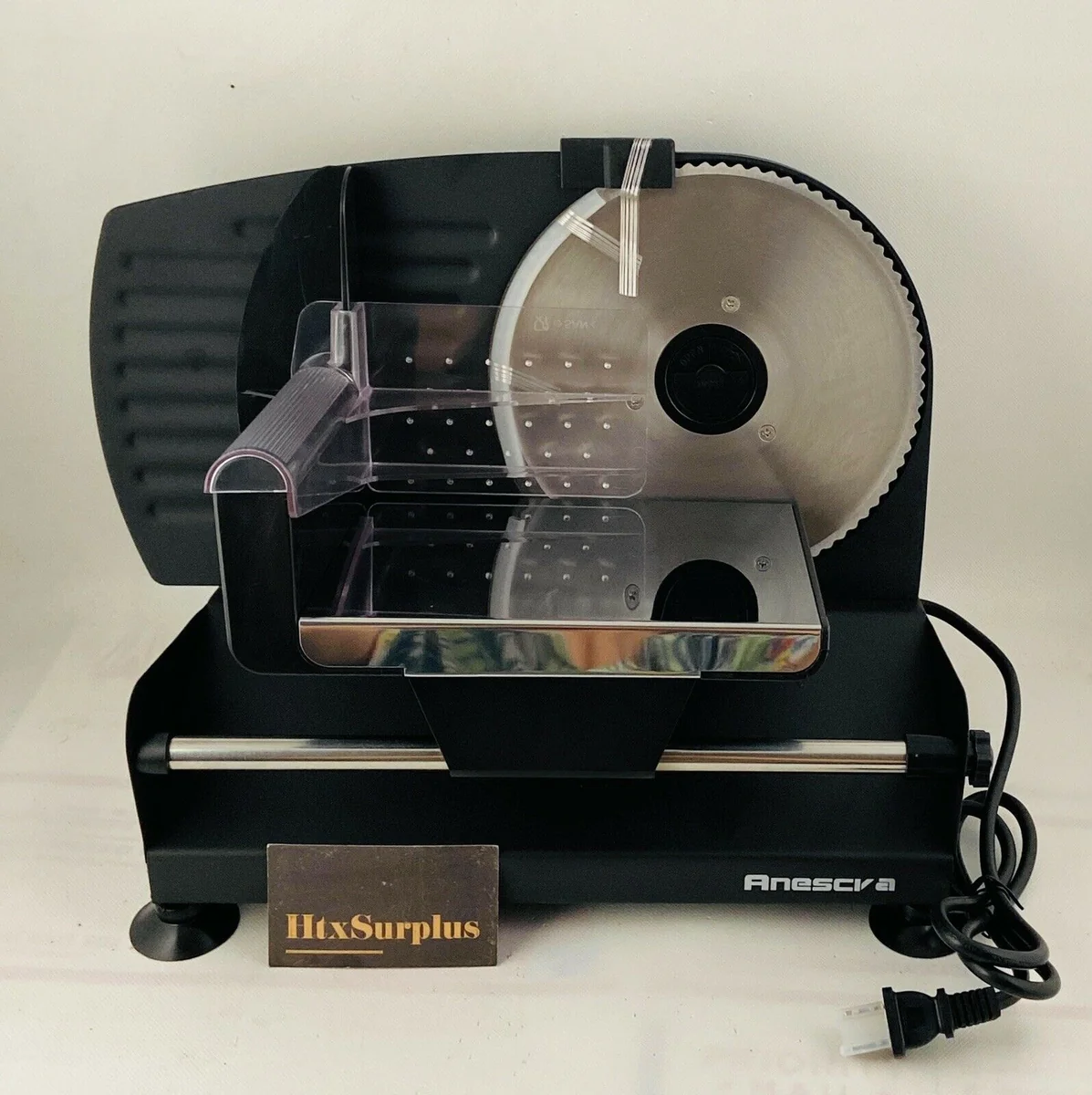 Secure Portable Compact Electric Home Meat Brisket Deli Slicer 7.5 Green