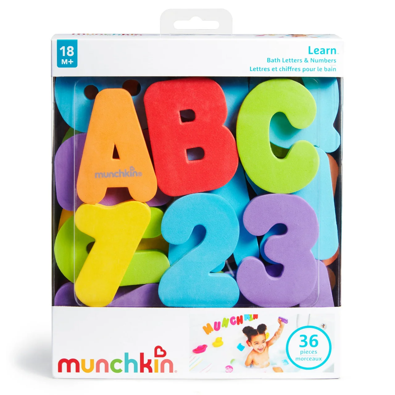 Crafted Munchkin Bath Letters And Numbers For 3 Years - 36 Ea Excellent