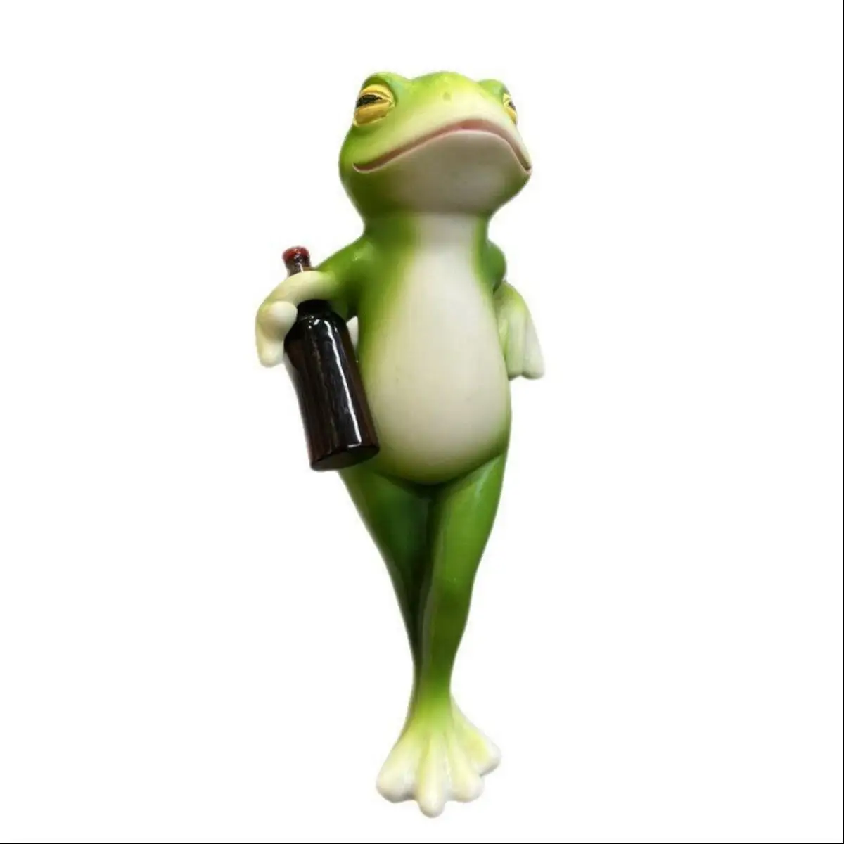 Elegant Cute Relaxed Frog Planter Edge Figurine Authentic