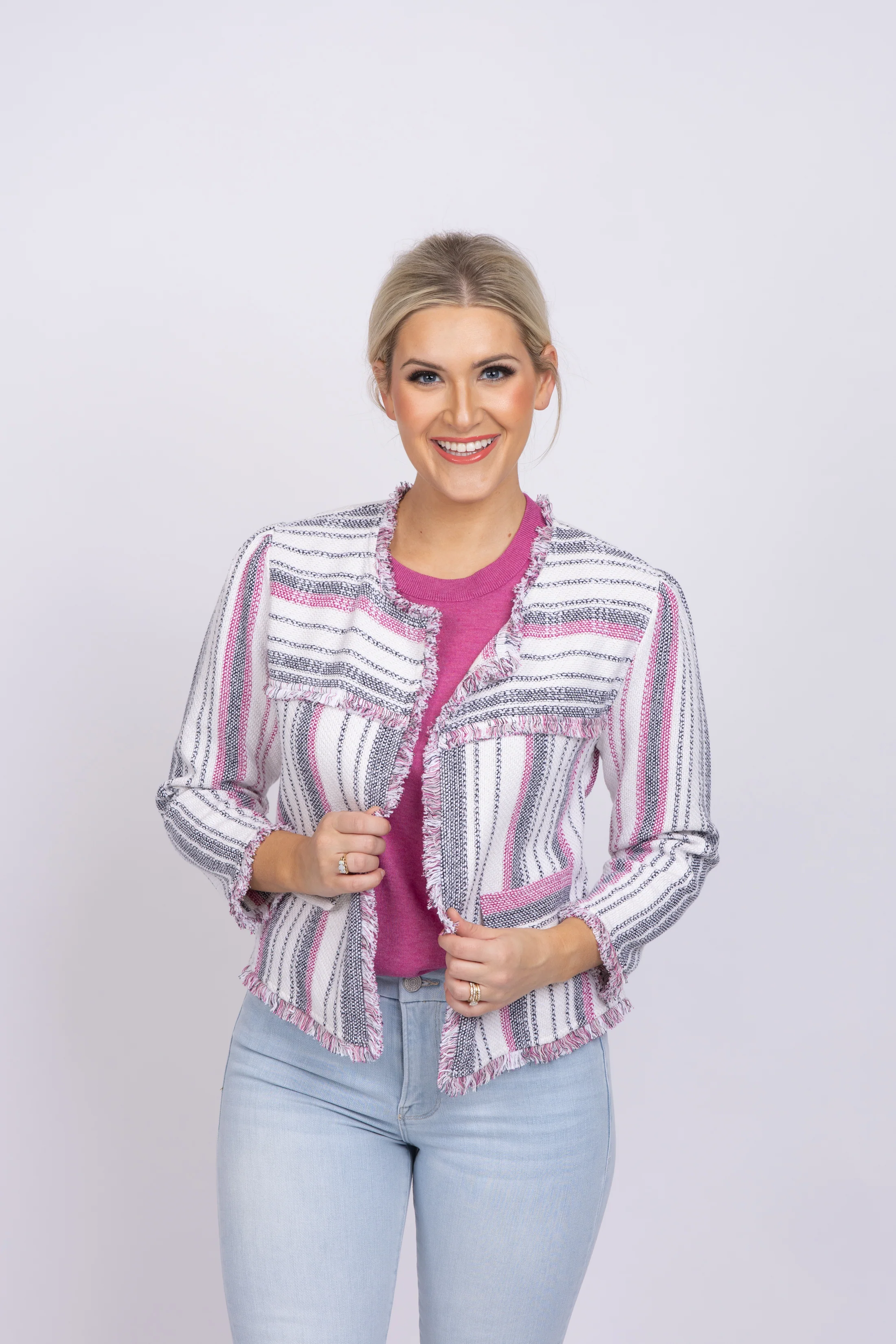 Specialty Nic Zoe Dashing Days Jacket In Pink Multi Classic