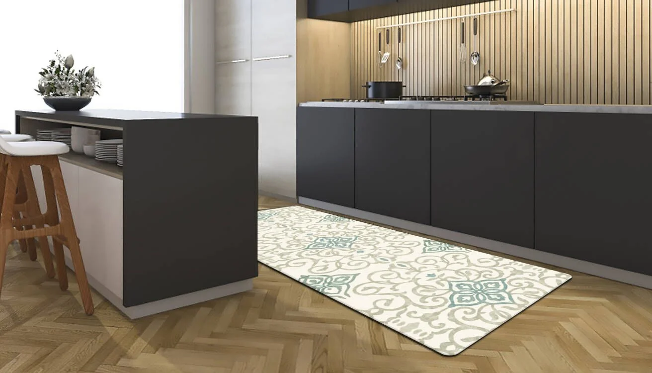 Outstanding Rustic Medallion Cream 20 X 55 Anti-Fatigue Kitchen Runner Mat User-Friendly