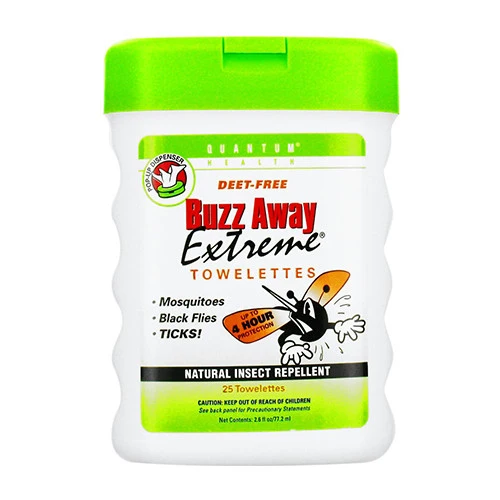 Contemporary Quantum Health Buzz Away Extreme Towelettes 25 Ea High-Quality