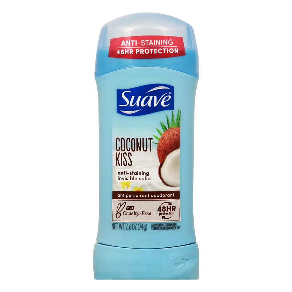 Soft Suave Invisible Solid Antiperspirant Deodorant Coconut Kiss 2.6 Oz Excellent