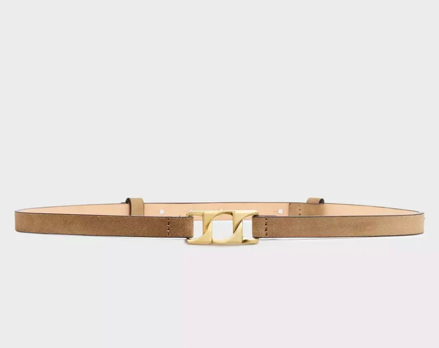 Optimized Rag Bone Olympus Skinny Belt in Cigar Suede Quality