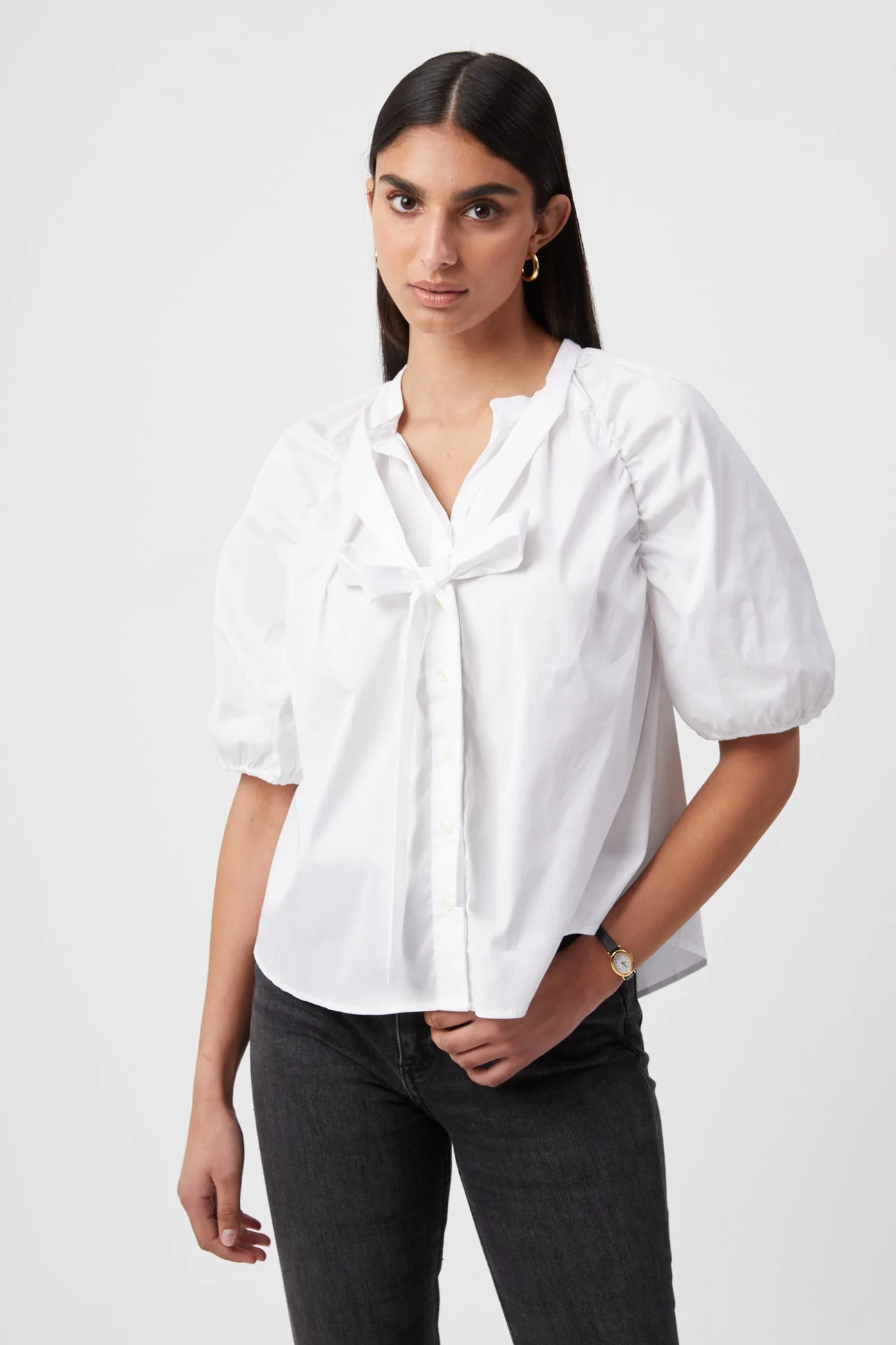 Superior The Shirt by Rochelle Behrens Antoinette Shirt in White Authentic