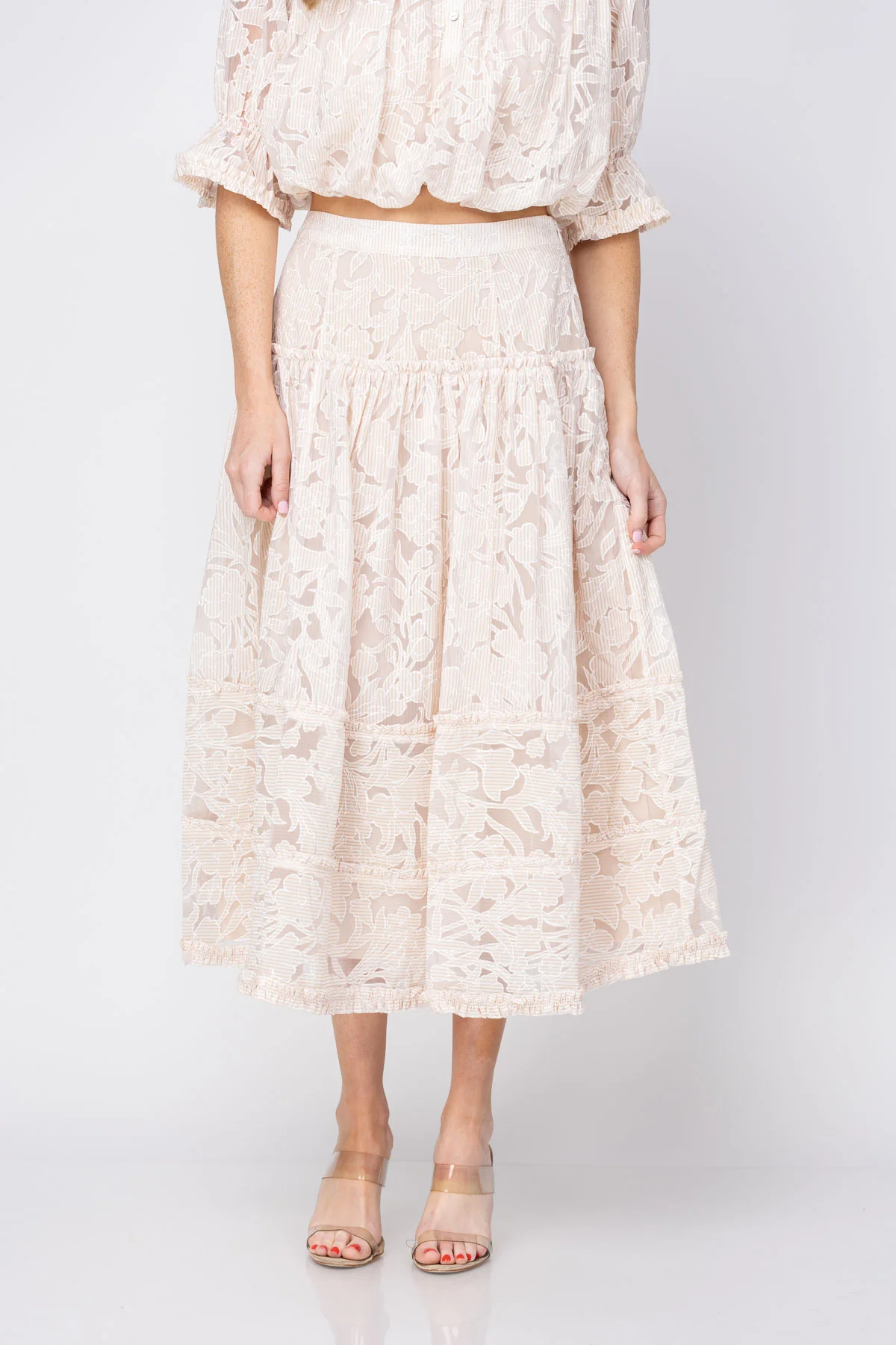Secure Cinq à Sept Suki Skirt in Khaki Multi Advanced
