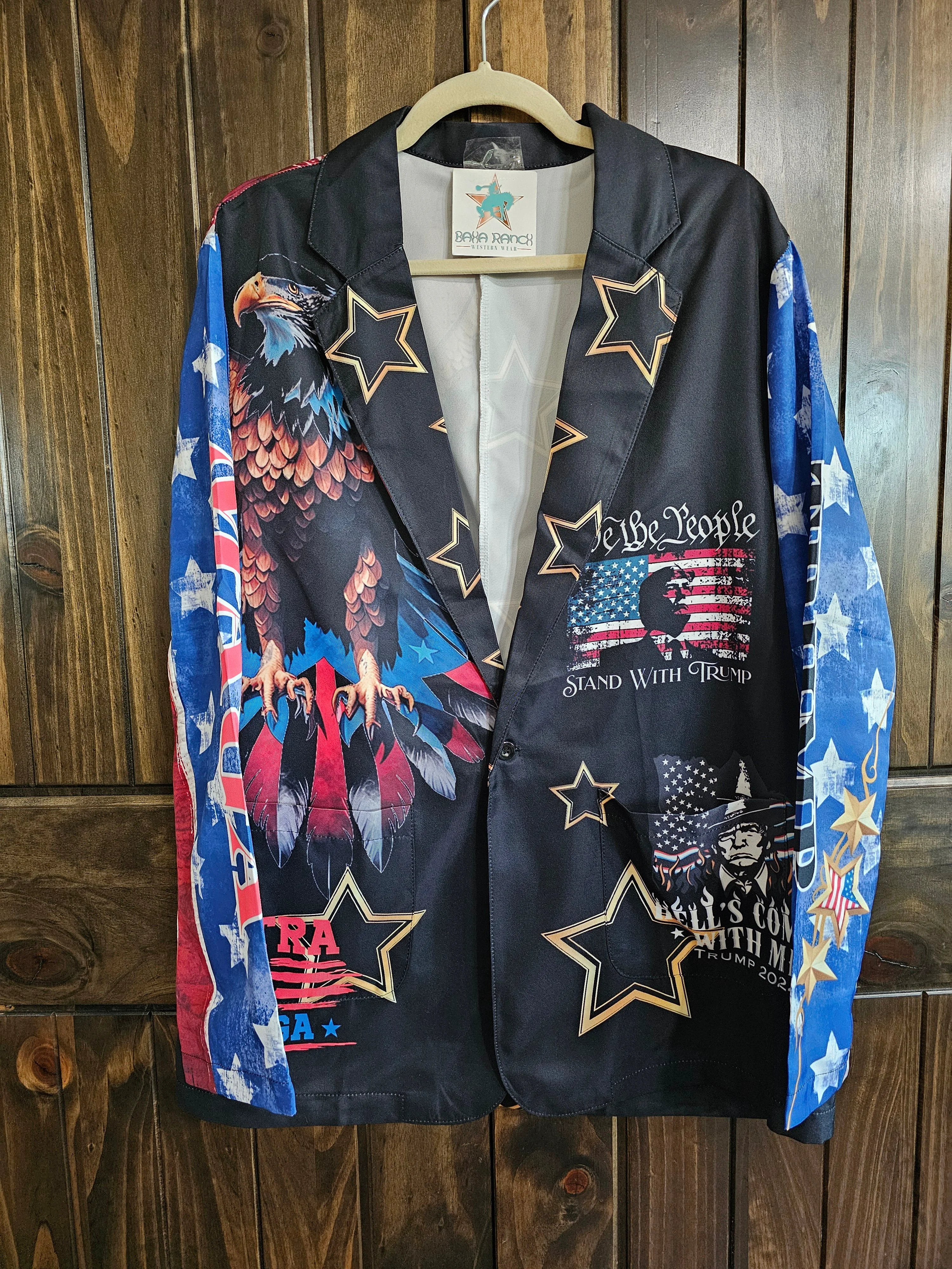 Functional Baha Ranch Ultra Maga Trump Womens Blazer Elite