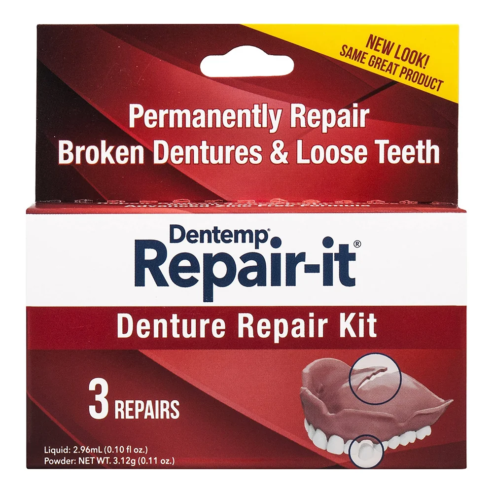 Easy-to-Use Dentemp Repair It Advanced Formula Denture Repair Kit Repairs 3 Ea Expertly Made