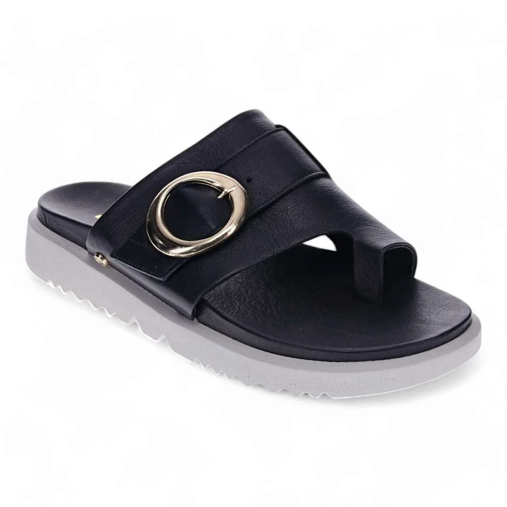 Organic Biscay Sandal - Black Artisan