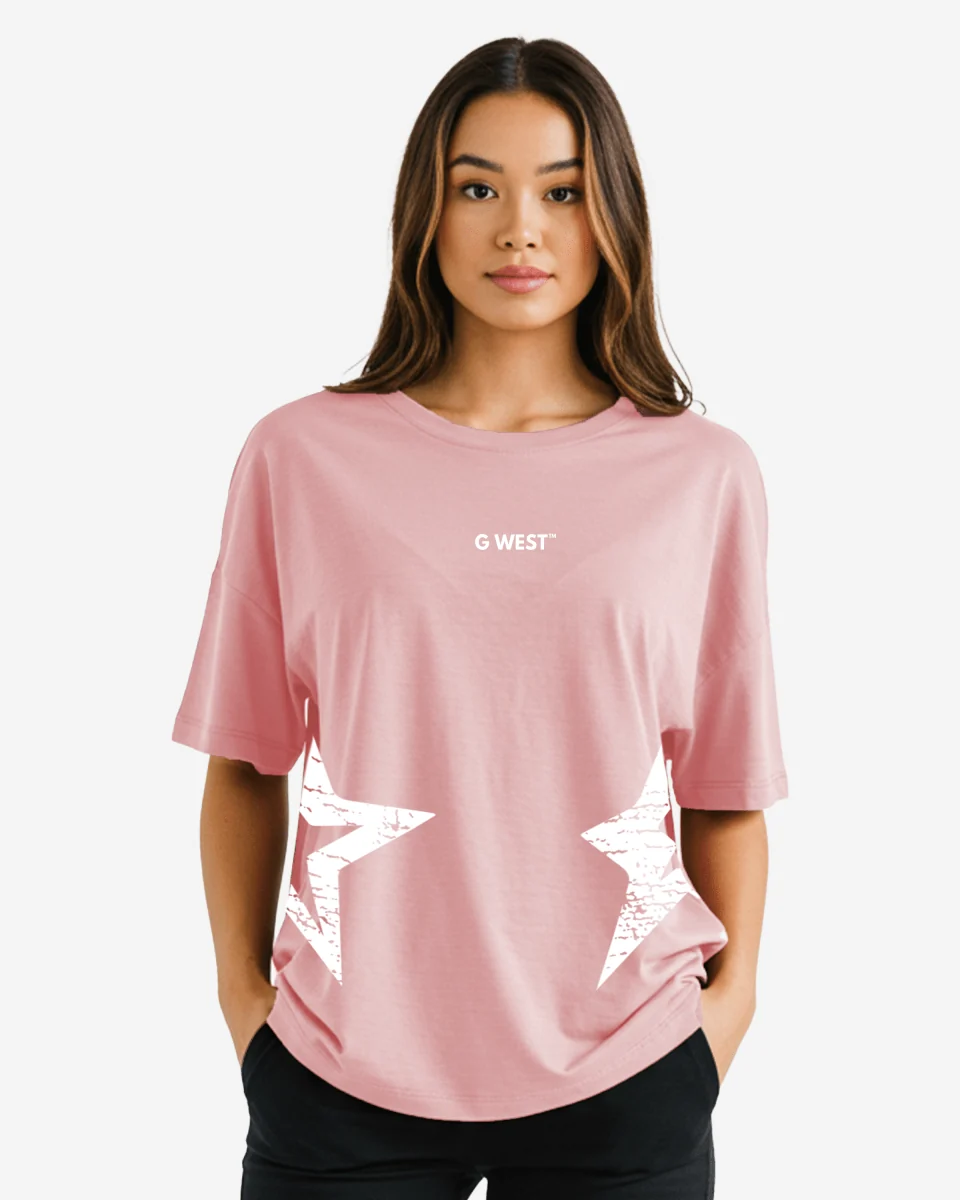 Unique G West Womens Oversized Brooklyn Arch Logo Tee First-Class