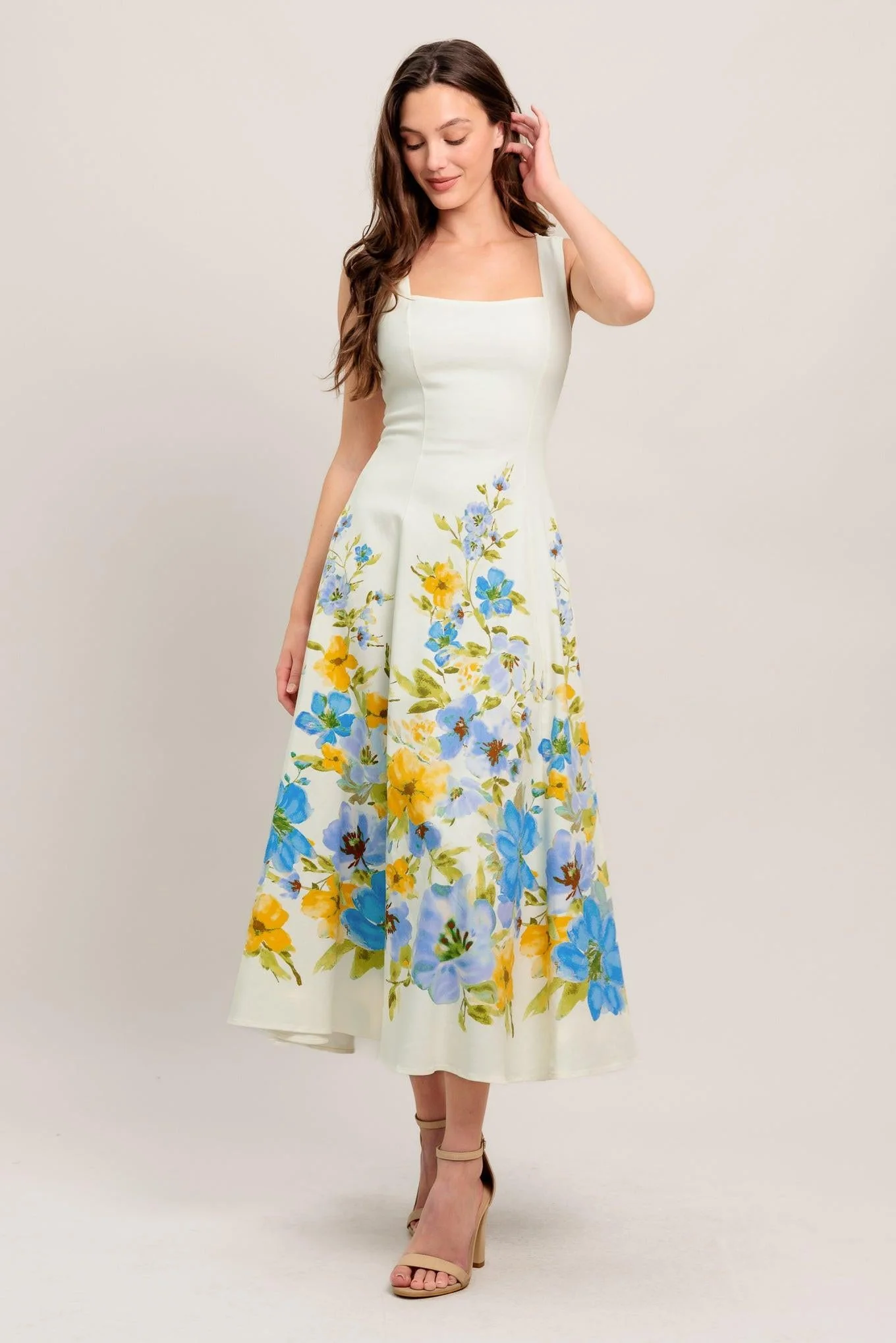 Unique Dreaming of the Coast Woven Midi Dress Advanced