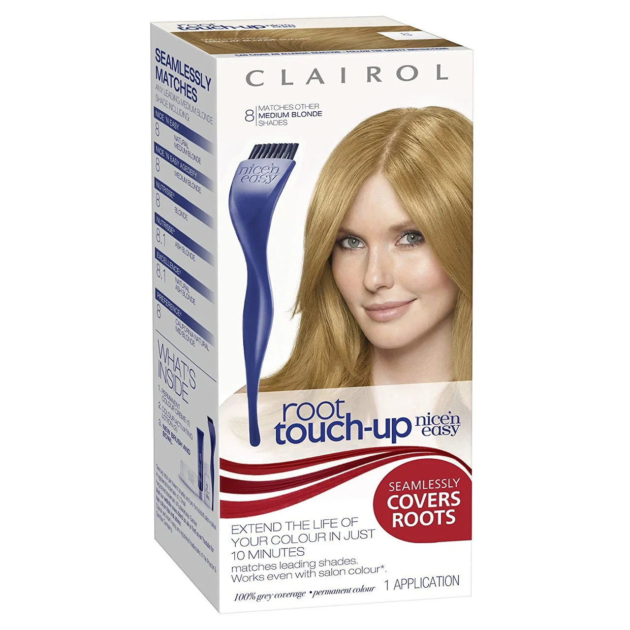 Optimized Clairol Nice n Easy Root Touch-up 8 Matches Medium Blonde Hair color Shade 1 Ea Elite