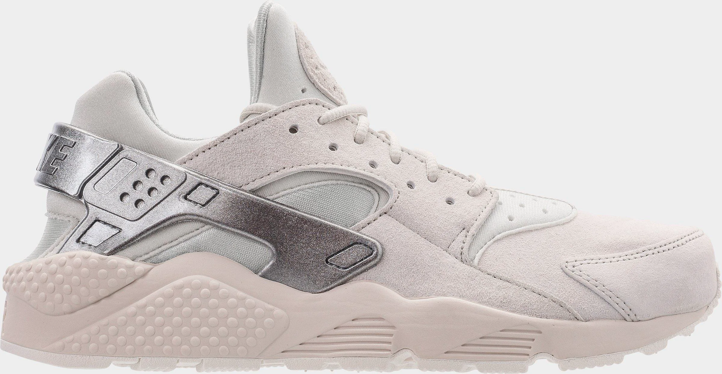 Authentic Nike Men's Air Huarache Run Prm 'Light Bone Metallic Cool Grey-Sail' - 704830-013 World-Class