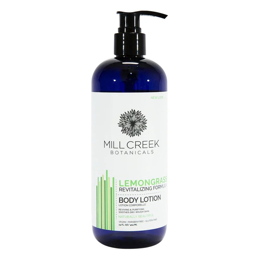 Convenient Milk Creek Botanicals Lemon Grass Body Lotion Revitalizing Formula Soothes Dry Rough Skin 14Oz 414ml Smooth