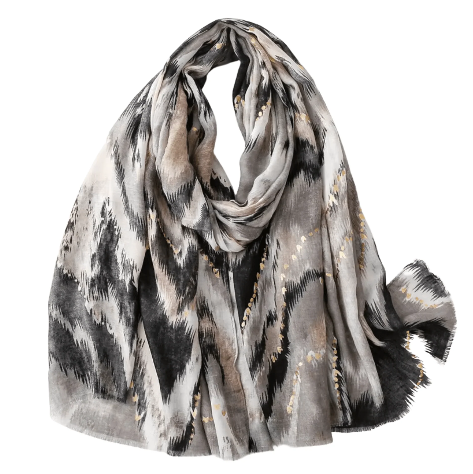 Smart Abstract and Subtle Gold Lightweight Scarf Proven