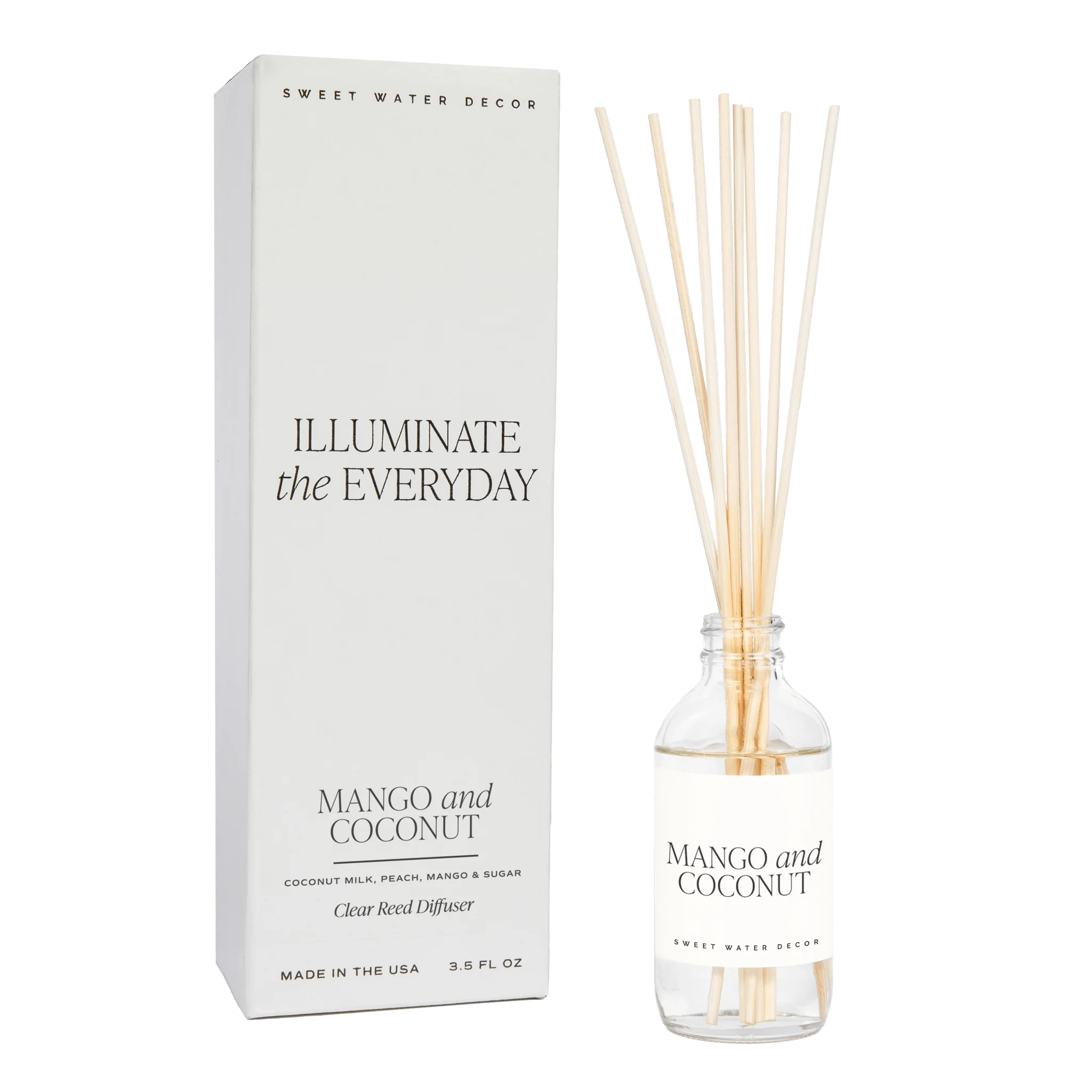 Traditional Mango and Coconut Clear Reed Diffuser Top-Quality
