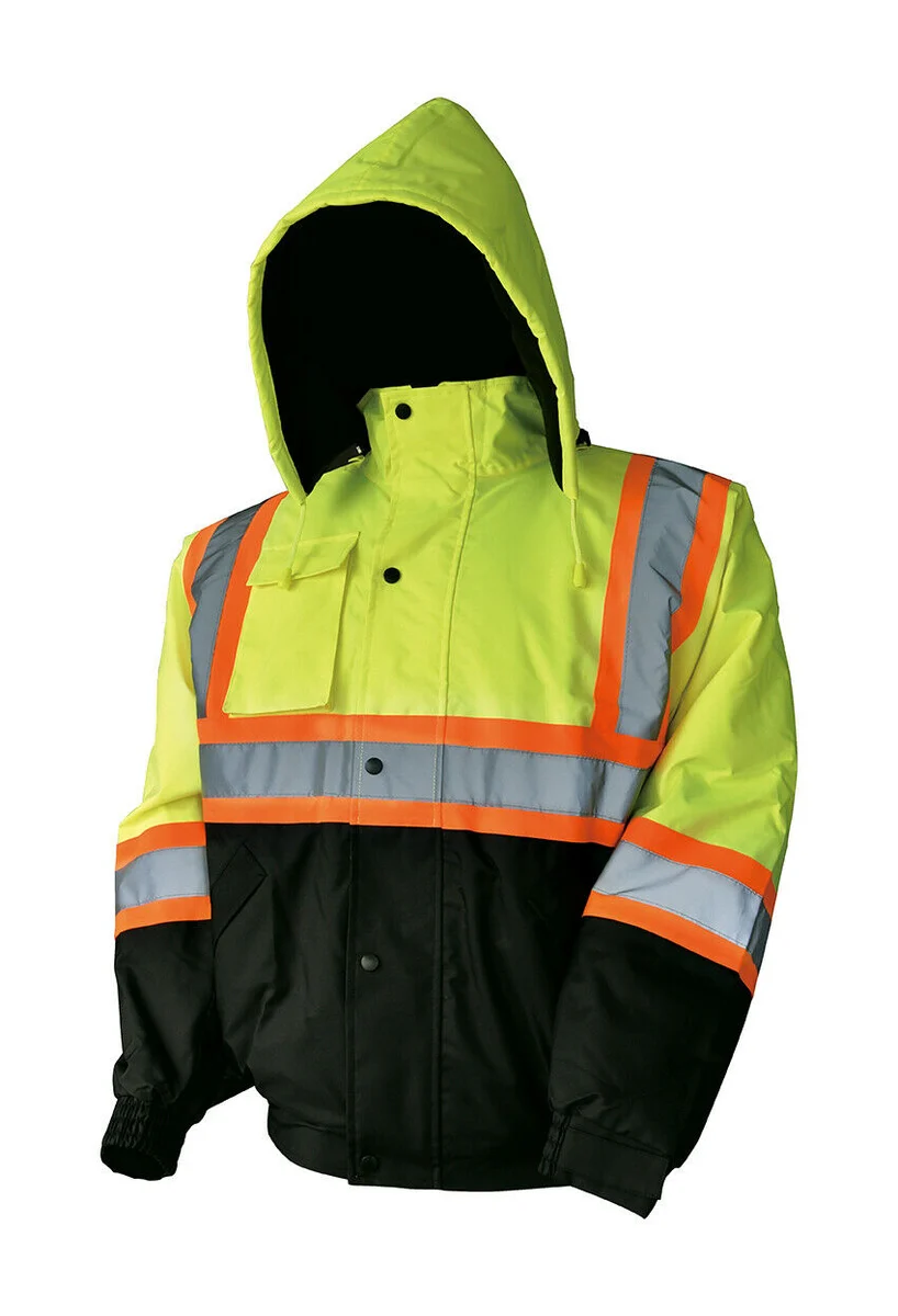 Relaxed Premium Insulated High Visibility Rain Reflective Jacket Pure