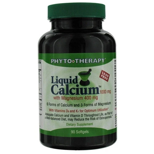Carefully Designed Phyto Therapy Liquid Calcium 1000 Mg With Magnesium 400 Mg Softgels - 90 Ea Stylish
