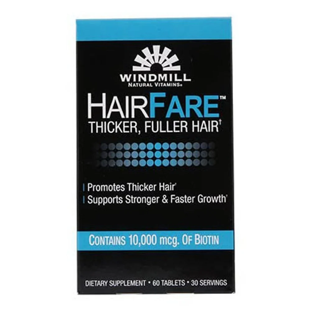 High-Grade Windmill Hair Fare Vitamin Supplement Tablets For Hair 60 Ea Consistent