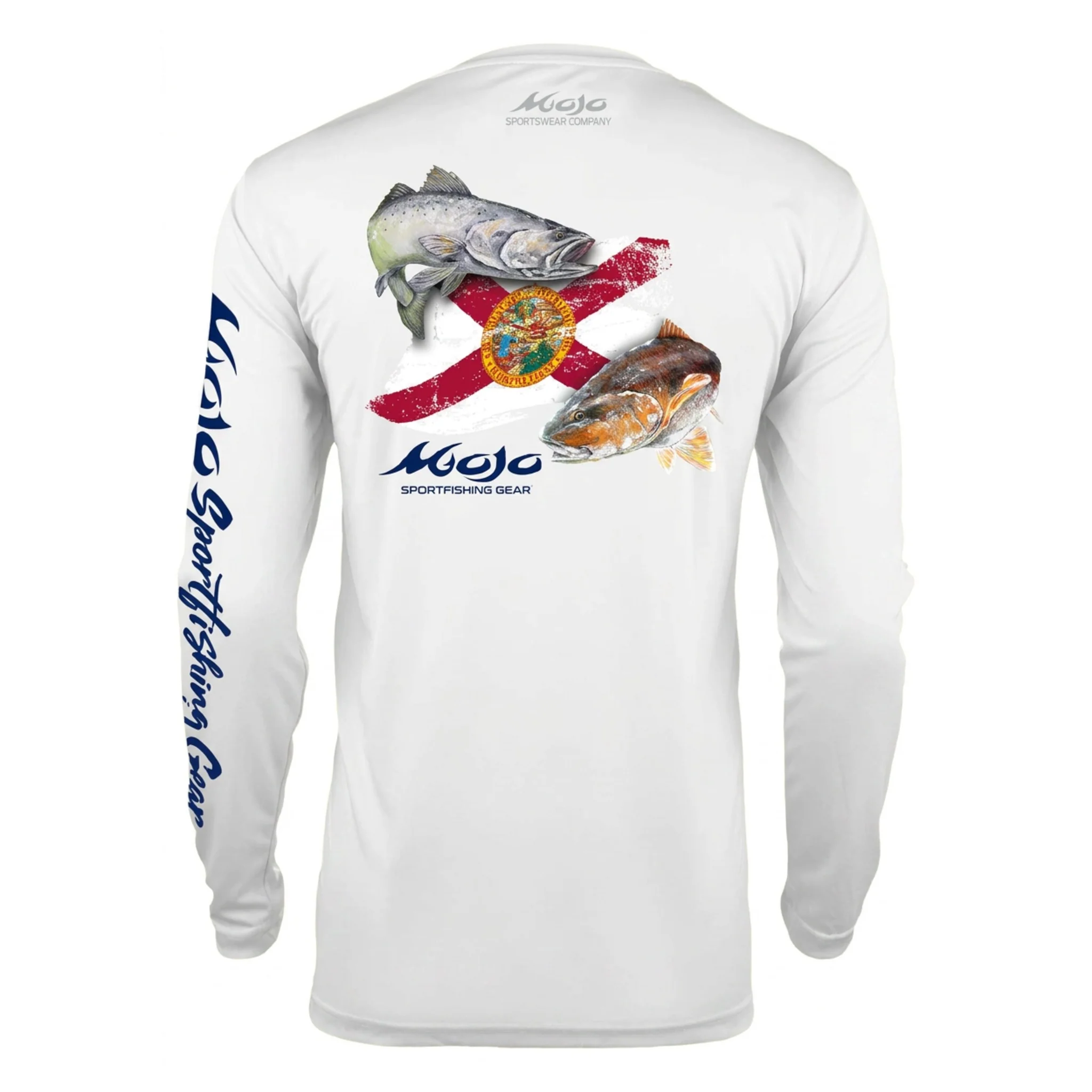High-End Men's SoWAL Sun Jersey Florida Redfish Flag Long Sleeve Green