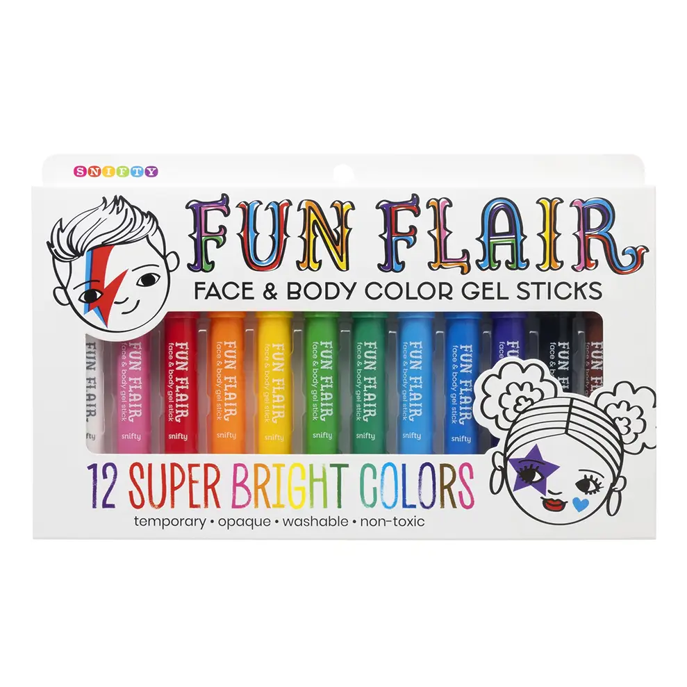 Contemporary Fun Flair Face Body Color Gel Sticks Professional
