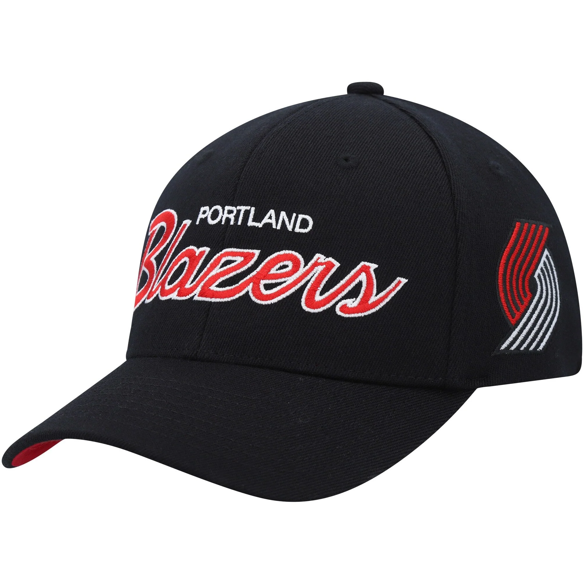 Casual Mitchell Ness Men's NBA Team Script 2.0 Stretch Snapback Trail Blazers Snapback Caps Prestigious