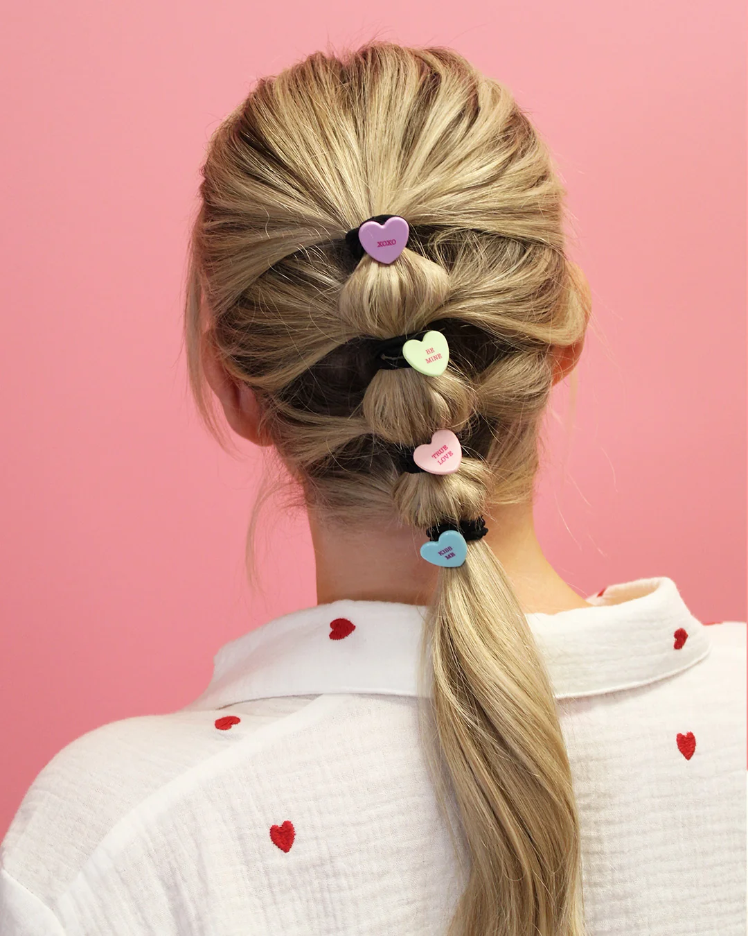Green True Love Elastics - Heart Hair Tie Pack Original Design