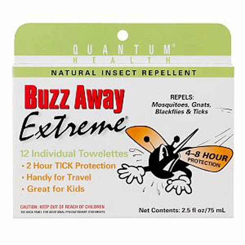 Convenient Buzz Away Extreme Insect Repellent Individual Towelettes - 12 Ea Efficient