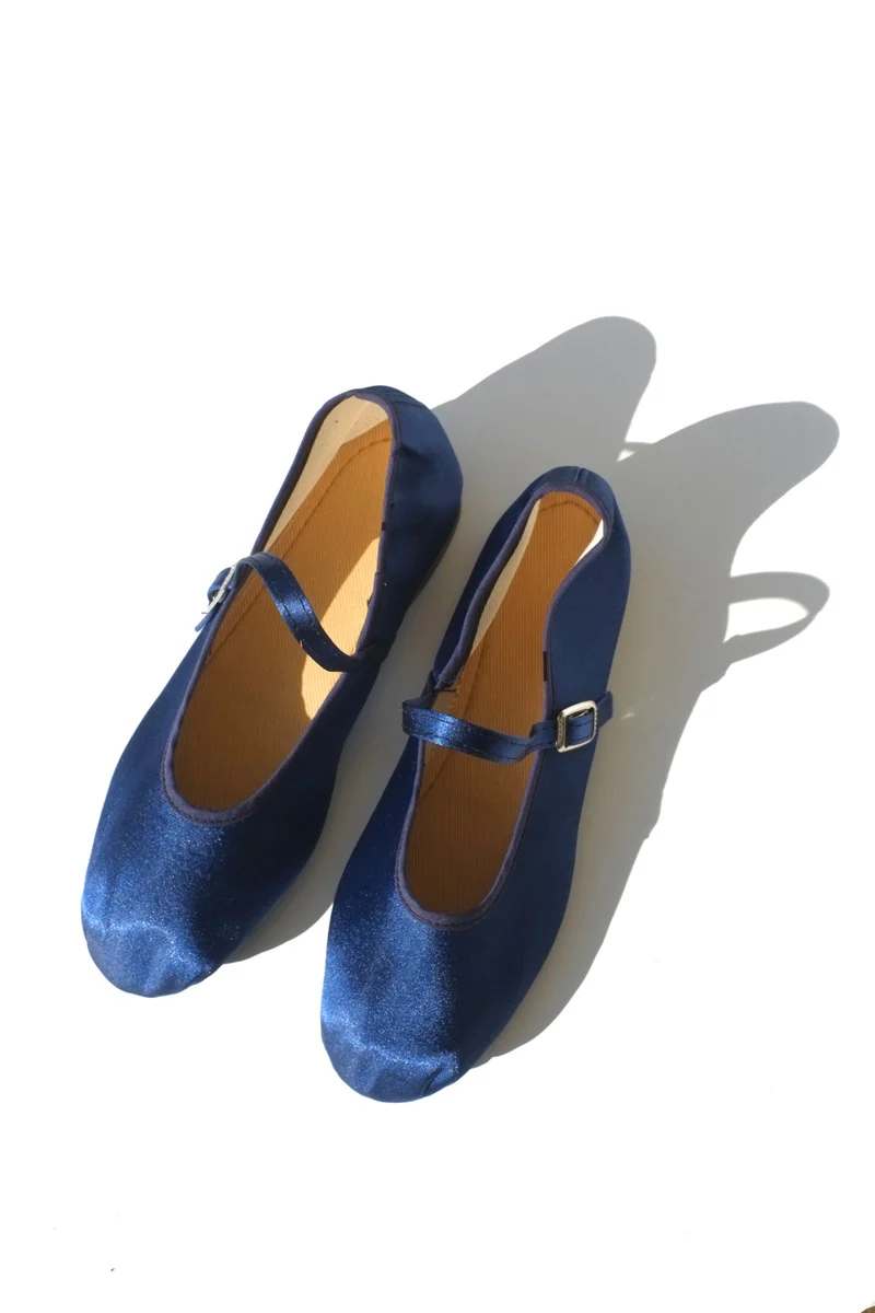 Smart mary jane flats - satin navy Quality