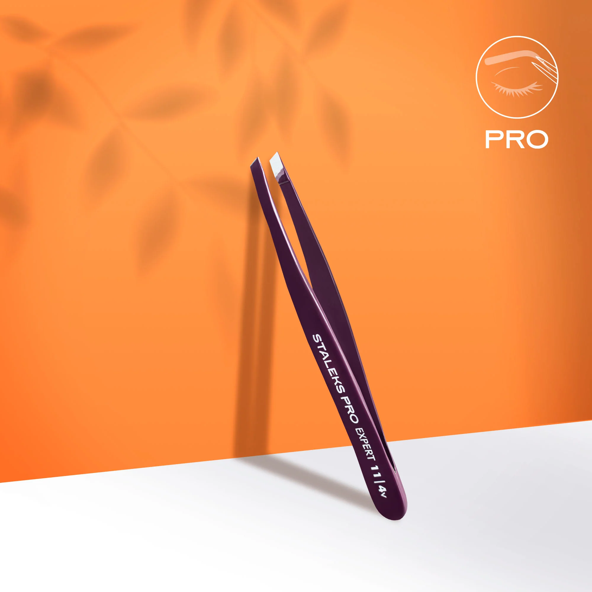 Sustainable Eyebrow Tweezers - Narrow Slant - Staleks Pro EXPERT 11 Type 4 TE-11 4b Luxury