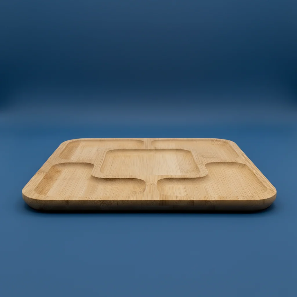 Premium Material Bamboo Plate Square Original Design