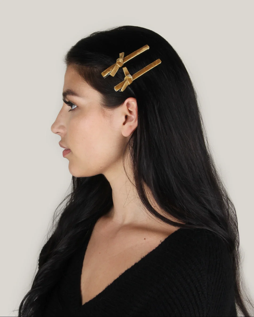 Practical Velvet Bow Alligator Clips - 4 Pack Refined