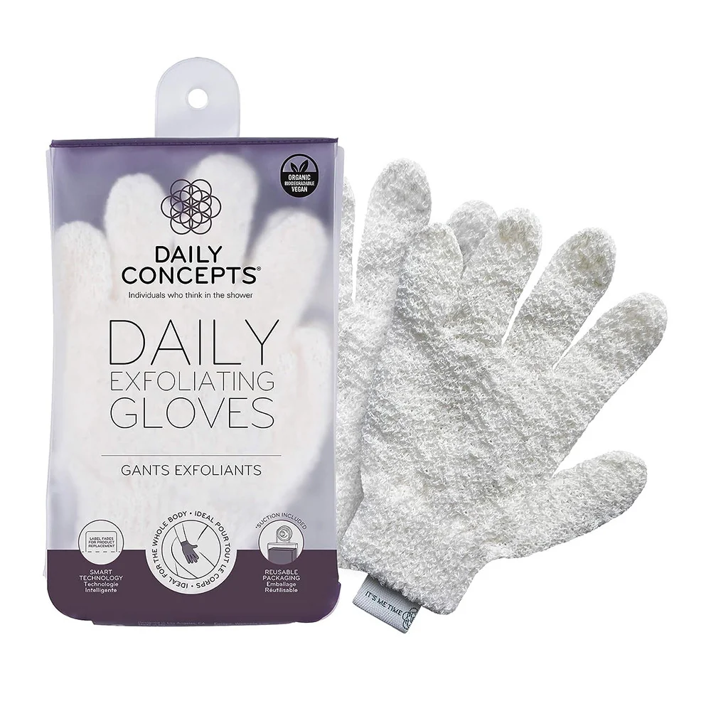 Enhanced Daily Concepts Daily Exfoliating Gloves 1 Pair User-Friendly