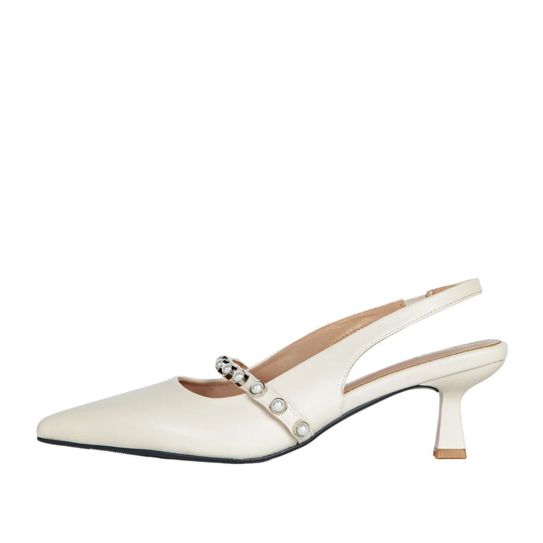 Proven Sophia Slingback Pumps Ivory Practical