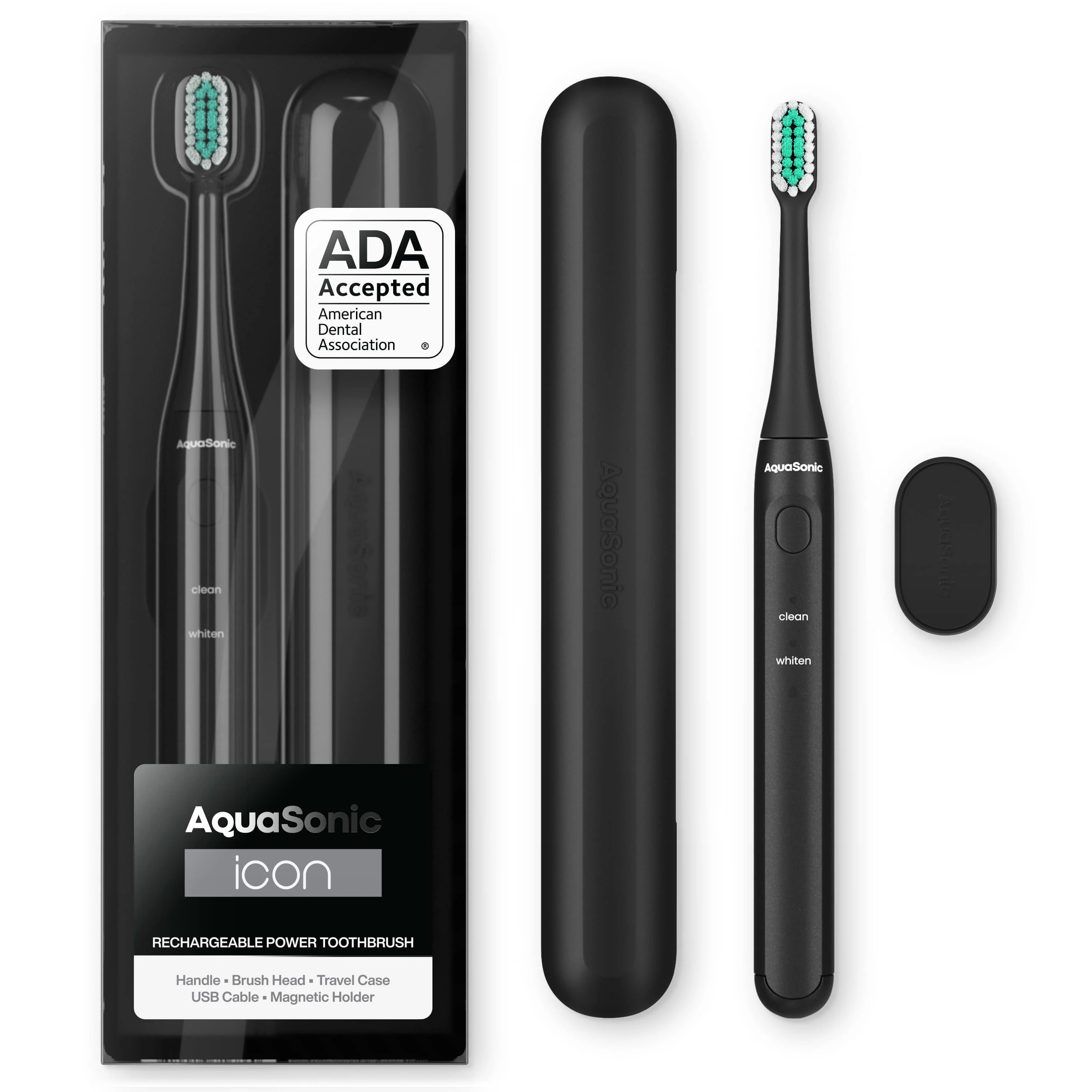 Classic Aquasonic Icon Rechargeable Power Toothbrush Functional