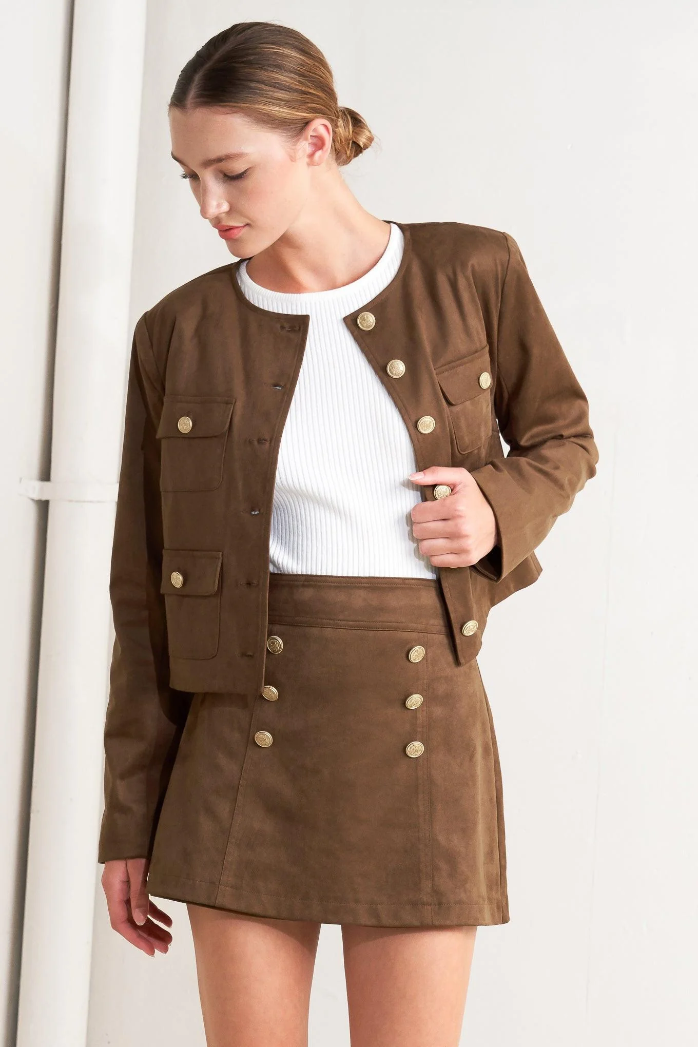 Eco-Friendly Heritage Utility Faux Suede Jacket Environmentally Friendly