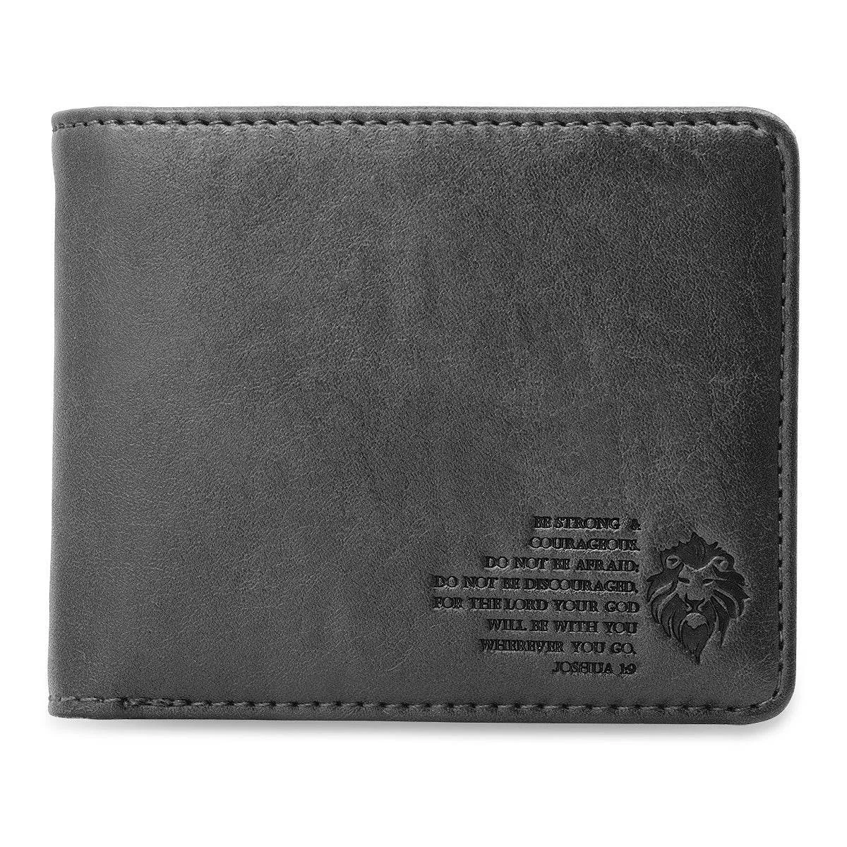 Official Black Vegan Leather Lionhead Wallet Breathable