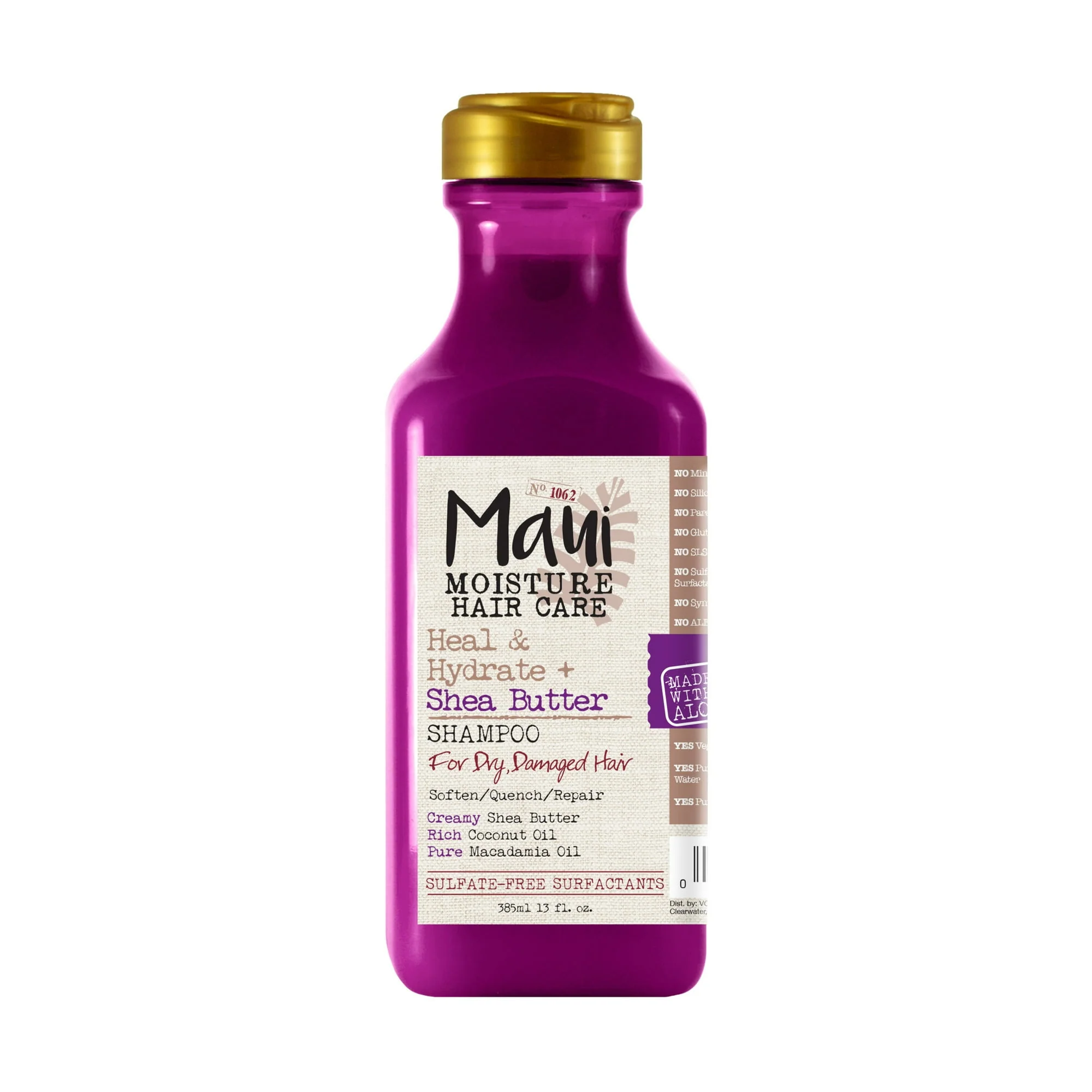 Trusted Maui Moisture Heal and Hydrate Plus Shea Butter Hair Shampoo 13 Oz Contemporary