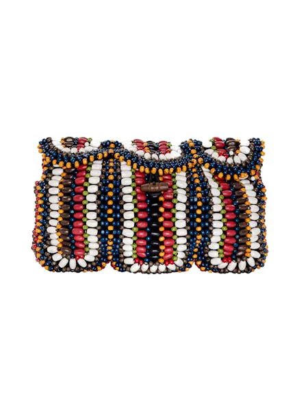 Efficient The Great. The Beaded Clutch in Cabana Stripe Versatile