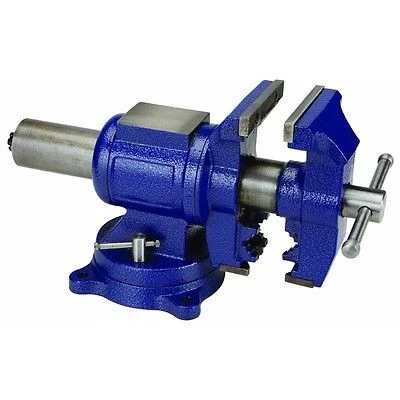 Solid 5 Spinning Rotating Cast Iron Steel Pipe Bench Benchtop Top Vise for Workbench Certified